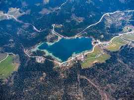 Hintersee im Berchtesgadener Land aus der Vogelperspektive von Leo Schindzielorz