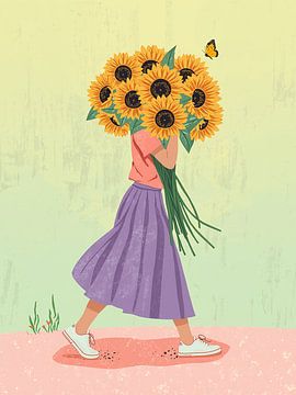 woman and flower by Giandra Safaraz