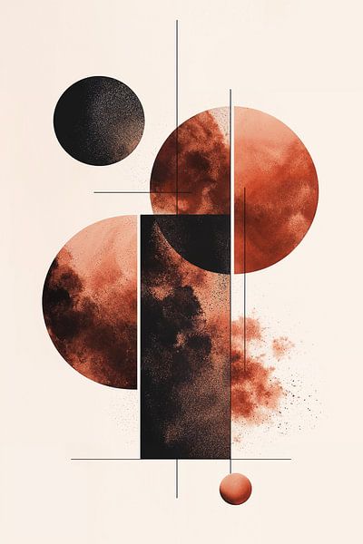 Retrometric - Geometric Mocha Moon V von Philippe HUGONNARD