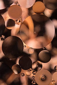 Warm shades of brown through the drops