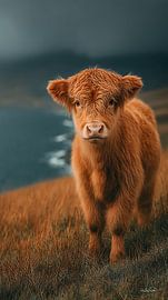 Scotch highlander / Scotch highlander calf by Gelissen Artworks