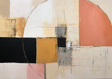 Abstracte Harmonie | Abstract Peach Fuzz van Abstract Schilderij