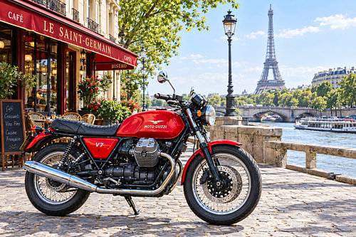Mit einer Guzzi nach Paris