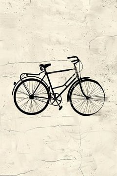 Klassieke fiets in eenvoudige vorm van Poster Art Shop