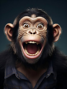 Urkomischer Affe