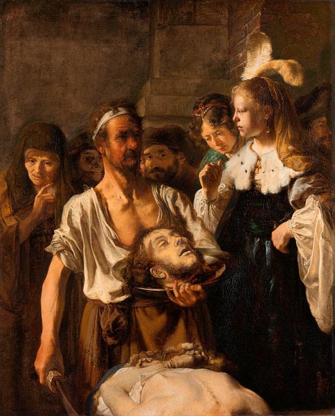Salome ontvangt het hoofd van Johannes de Doper, Rembrandt Harmensz. van Rijn van Rembrandt van Rijn