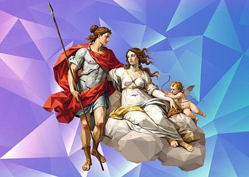 Mars And Venus , Cupid (Low poly)