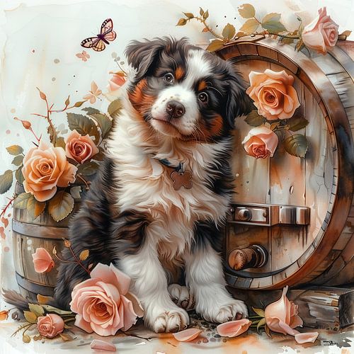 honden-katten-vogels-wijnvat-vlinders-bloemen