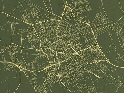 Carte de Groningen en or vert