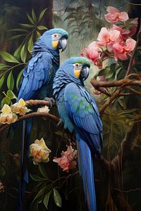 Parrot - peinture sur Joriali