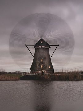 Windmühle in Kinderdijk von Larissa Geuke