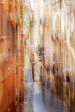 Cartagena's narrow streets by Frans Nijland