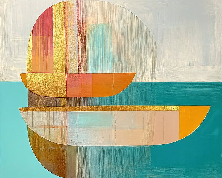 Abstract Gold | Golden Mirrors by Wonderful Art