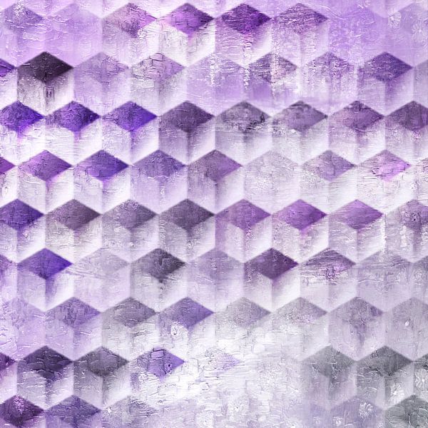 Scandinavian retro abstraction purple by Mad Dog Art