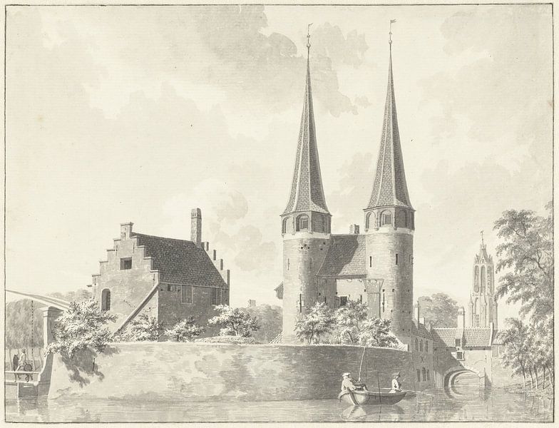 The Oostpoort at Delft, Gerrit Toorenburgh, 1761 by Marieke de Koning
