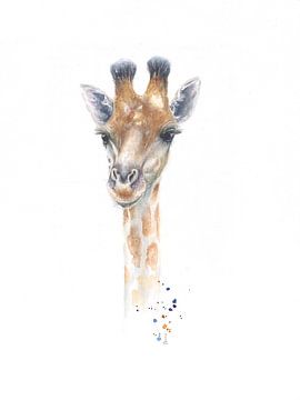 Giraffe in Aquarel von Atelier DT