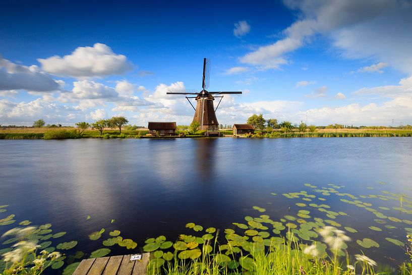 Hollandse wolken bij de molens van Kinderdijk van gaps photography