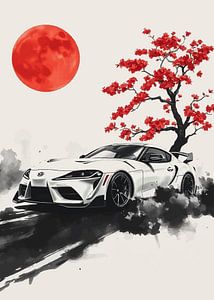 Toyota Supra Turbo Sumi-e