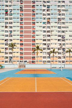 Terrain de basket-ball du domaine Choi Hung sur Bernard Dacier