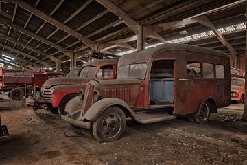 Lost Place - Fire engines by Linda Lu