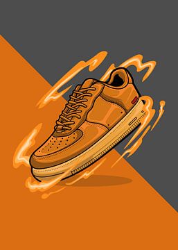 Air Force 1 Supreme Wheat Sneaker van Adam Khabibi