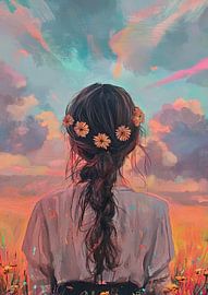 Zonsondergang van Bloemen Studio