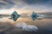 Jökulsárlón au soleil du soir