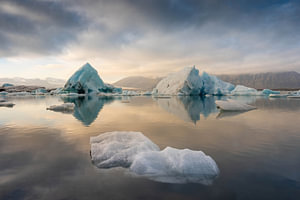 Jökulsárlón in der Abendsonne