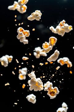 Heerlijke popcorn in vrije val van Poster Art Shop