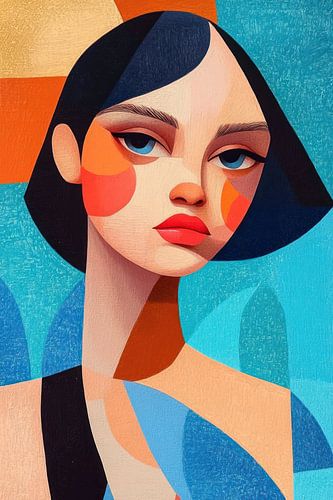 abstract portret van vrouw