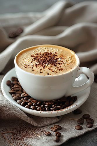 kop koffie of cappuccino drinken