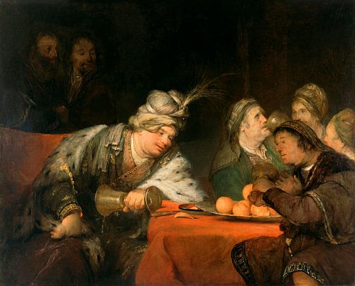 Het Banket van Ahasuerus, Aert de Gelder