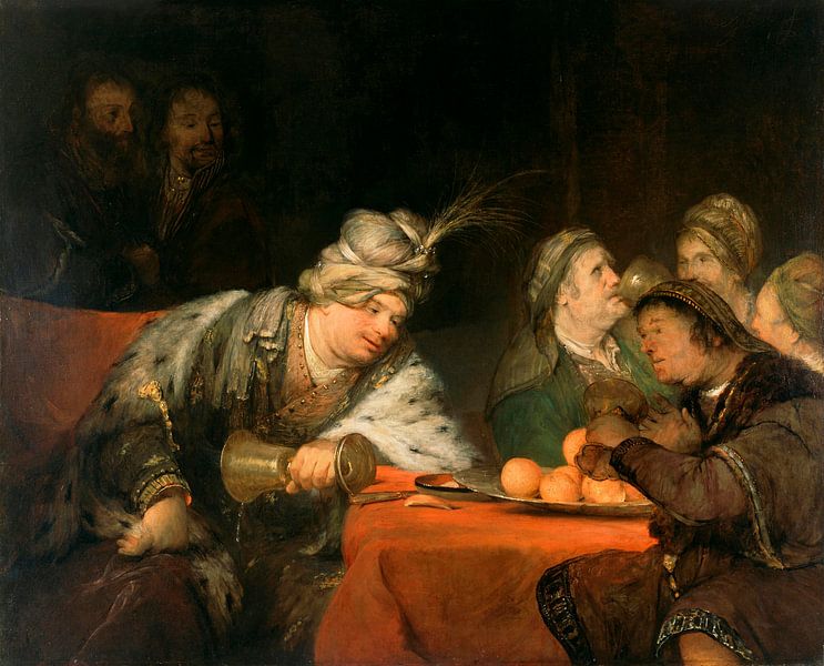 The Banquet of Ahasuerus, Aert de Gelder by Masterful Masters