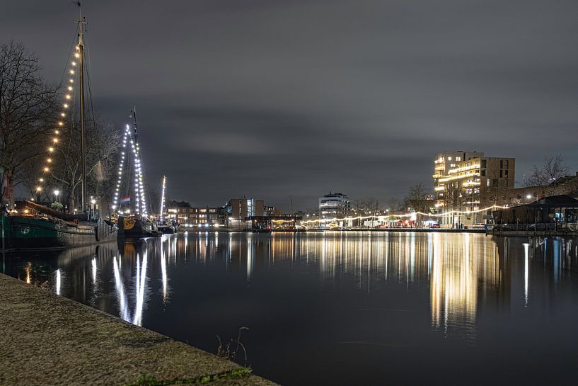 Winter evening lights at Piushaven by Freddie de Roeck