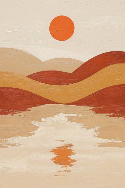 Abstract landscape with warm tones by Imperial Art House
