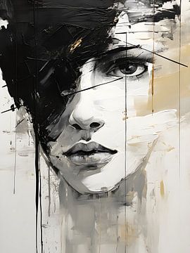 Minimalist abstract face