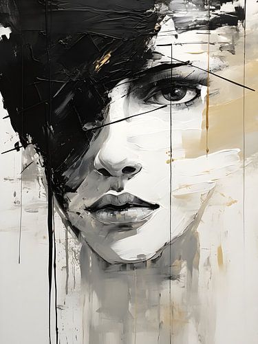 Minimalistisch abstract gezicht