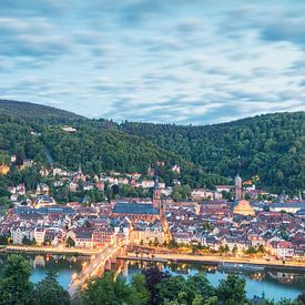 Heidelberg in the blue hour van Ilya Korzelius