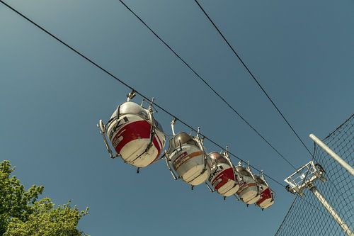 From the road you can see the ski lift hanging out