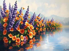 Bloei aan het meer van Artistic