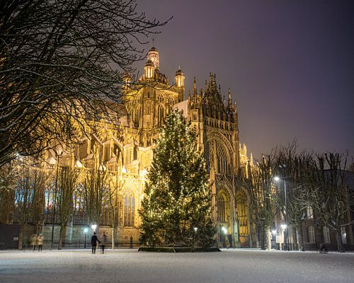St. John in the snow, 's-Hertogenbosch by Niek Wittenberg
