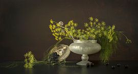 Nature morte avec des fleurs. Aneth. Panorama.