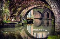 Doorkijkje aan de Kromme Nieuwegracht te Utrecht. van André Blom Fotografie Utrecht thumbnail