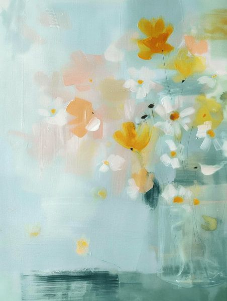 Bloemen in Japandi stijl van Japandi Art Studio