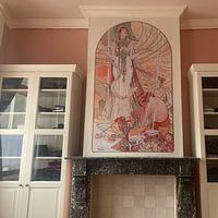 Klantfoto: Incantatie (Salammbo), Alfons Mucha, als naadloos behang