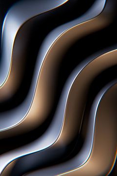 Metalen golven in staand formaat van Jörg Hausmann