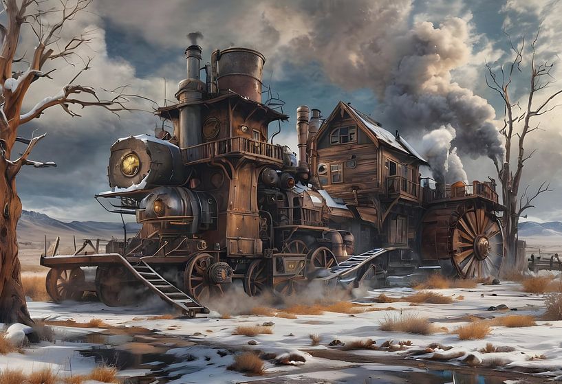 Steam engine, steampunk by Nick Wendt