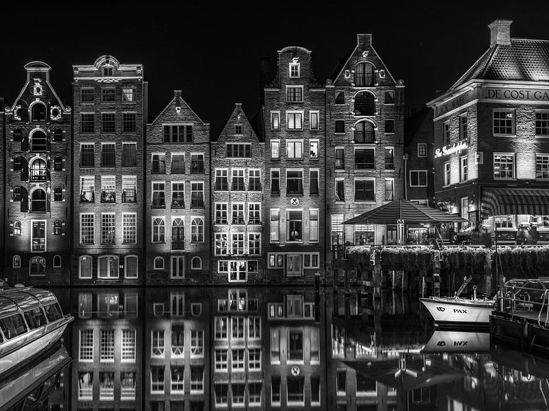 Black &amp; White: View of the North and South Tower Plaza Espana from beneath the arcades by Rene Siebring
