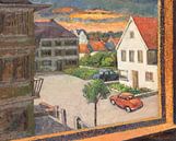Blick auf eine Straße in De Panne (Belgien) Öl auf Leinwand. von Galerie Ringoot Miniaturansicht
