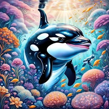 Niedlicher kleiner Orca (1) von Johanna's Art